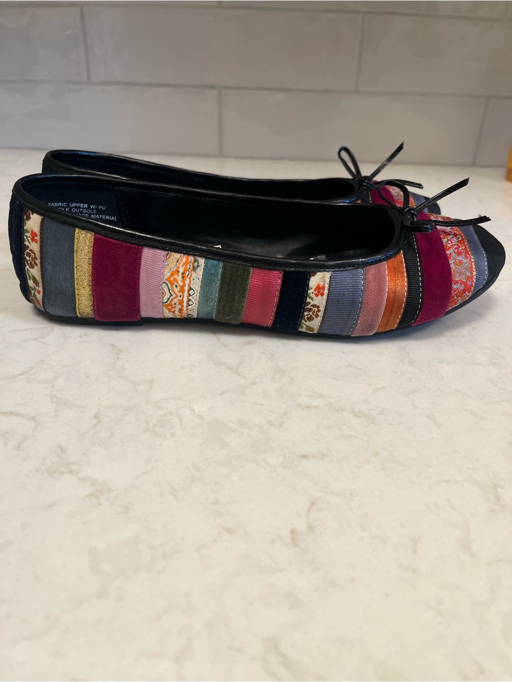 Xhilaration Multicolor Striped Ballet Flats